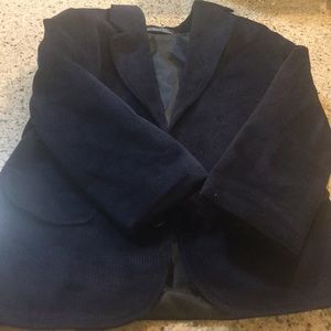Navy velvet suit jacket